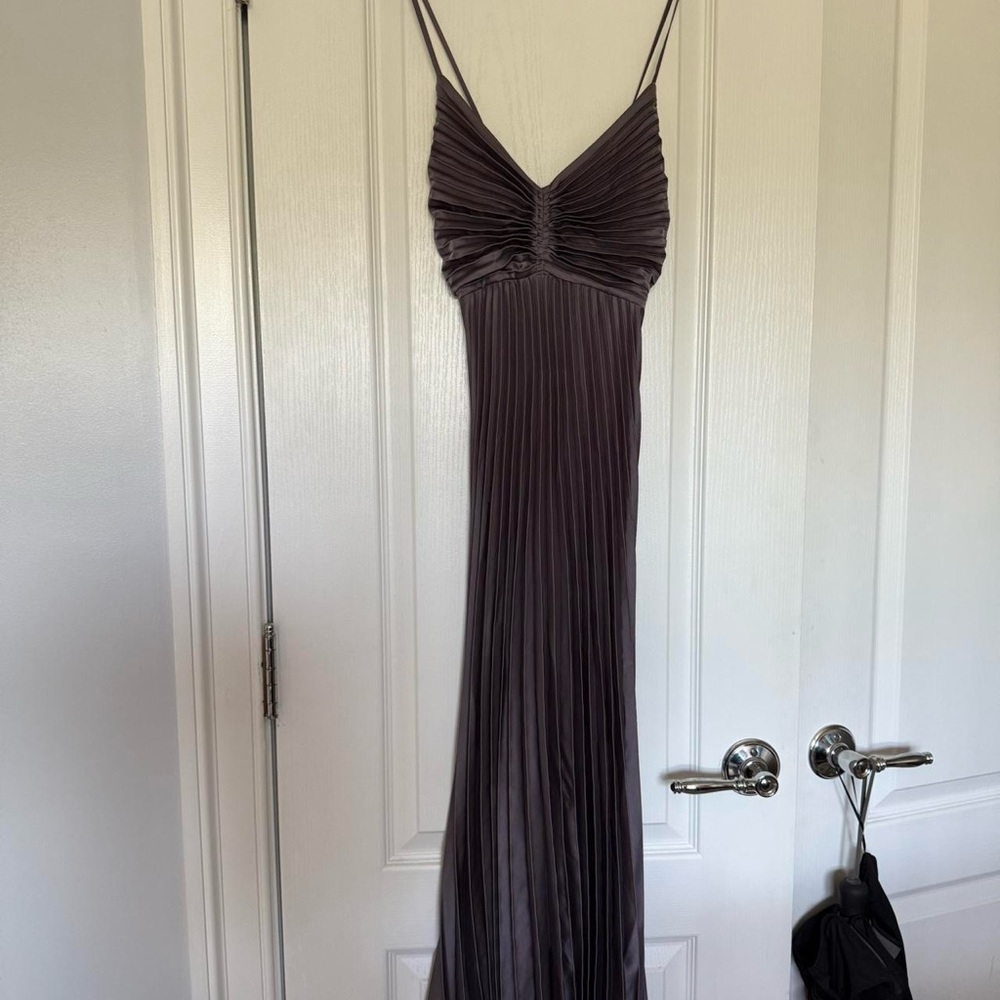 Banana Republic Dusty Purple Pleated Maxi Dress